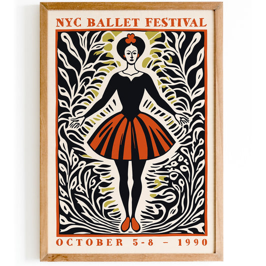 NYC Ballet Festival 1990 Poster Print