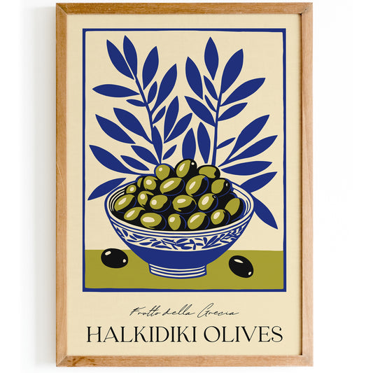 Frutta della Grecia Olives Art Print