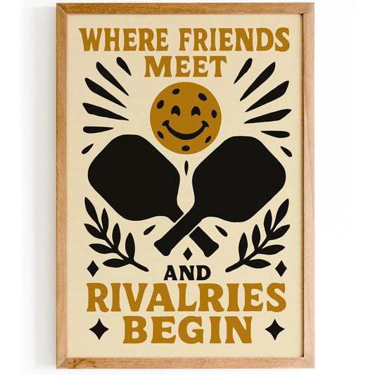 Pickleball Rivalry Poster