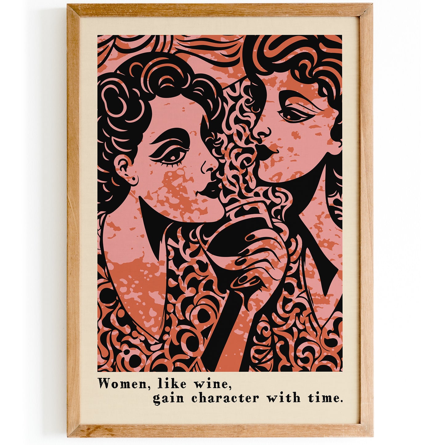 Feminine Wine Art Poster