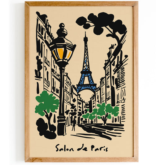 Salon de Paris Vintage Travel Poster
