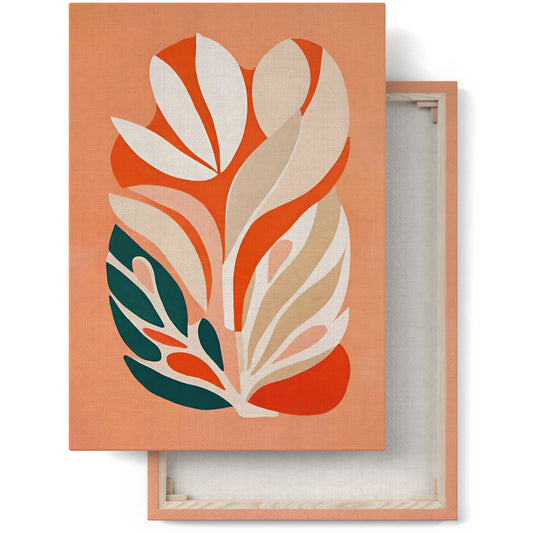 Modern Abstract Leaf Canvas Print