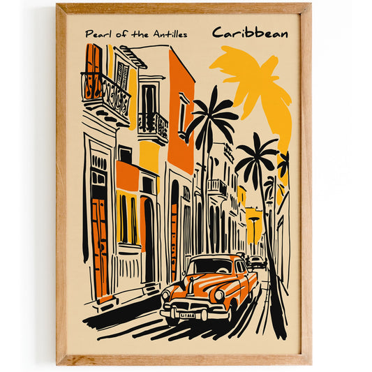 Havana Cuba Poster - Vintage Travel Wall Art