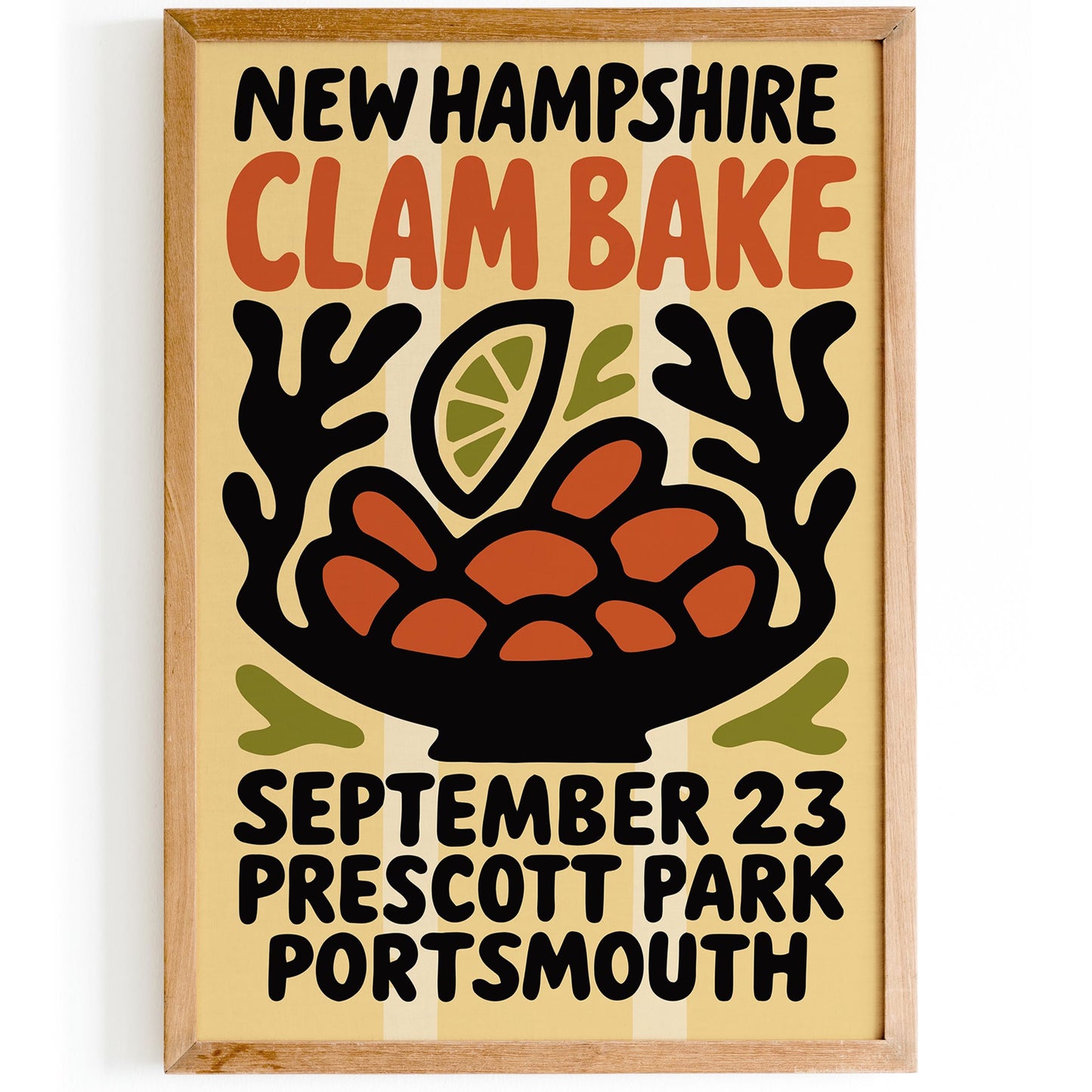 New Hampshire Clam Bake Poster