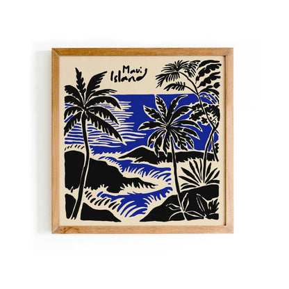 Maui Island Travel Art Print – Square Wall Decor