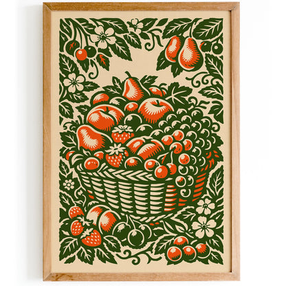Vintage Bowl of Fruit Poster