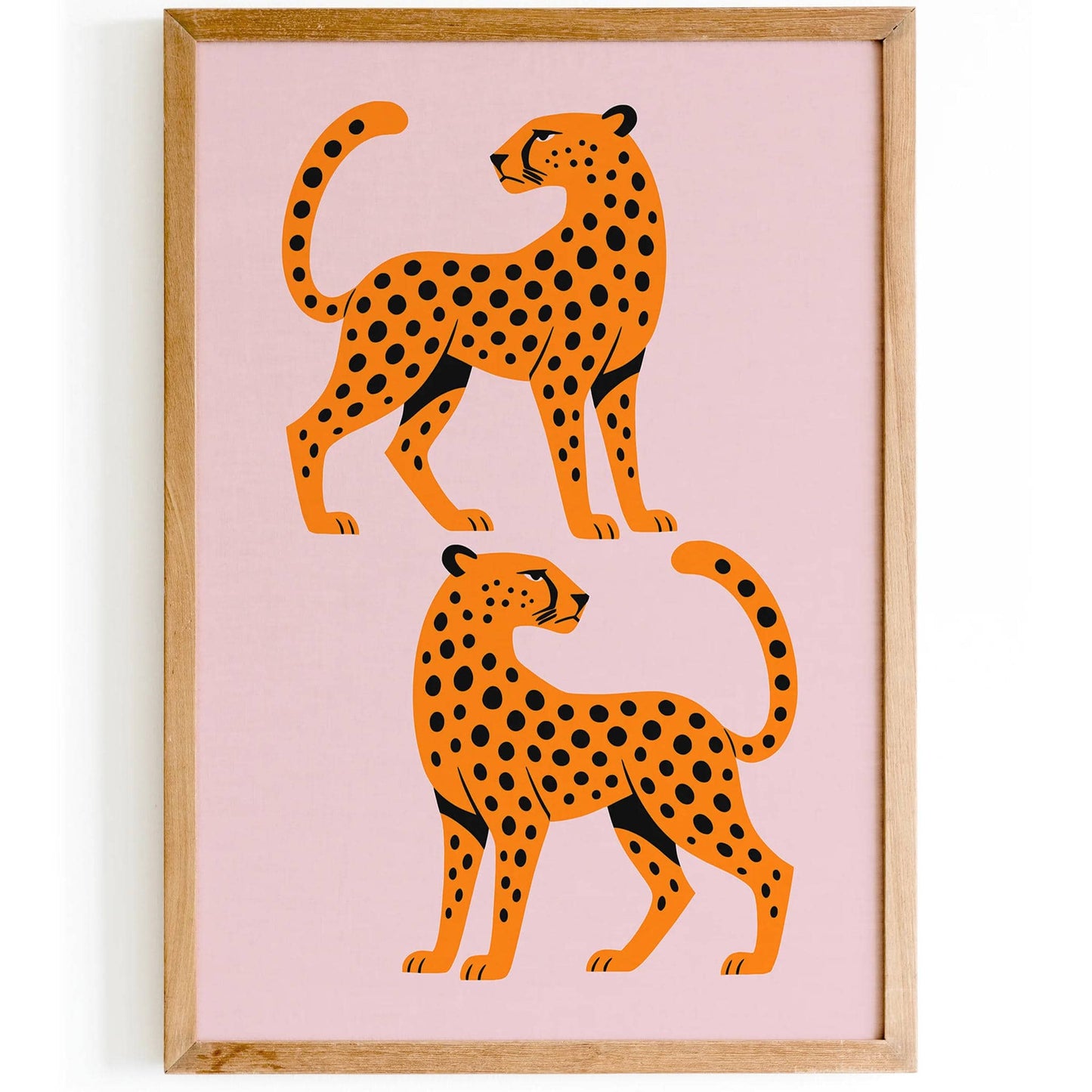 Cheetahs Pink Art Print