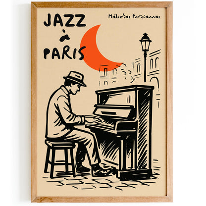 Jazz à Paris Vintage Music Poster