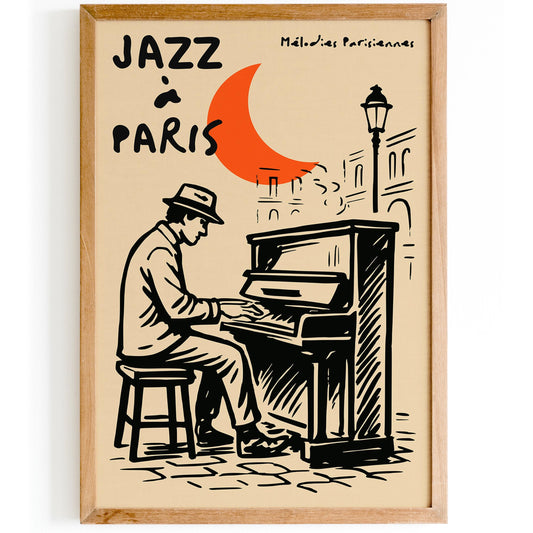 Jazz à Paris Vintage Music Poster