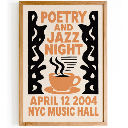 Poetry and Jazz Coffee Poster