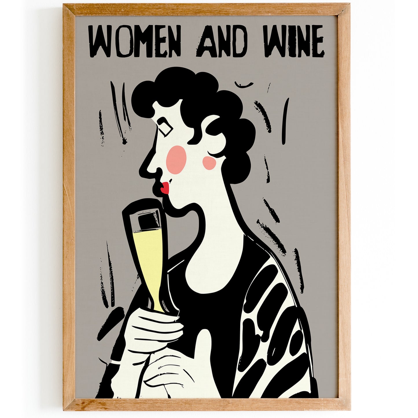 Women and Wine Vintage Poster