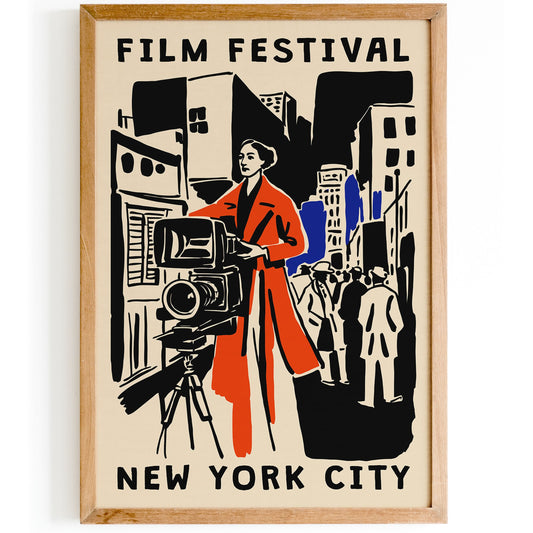 New York Film Festival Poster – Retro Design