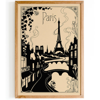 Paris Art Nouveau Travel Poster