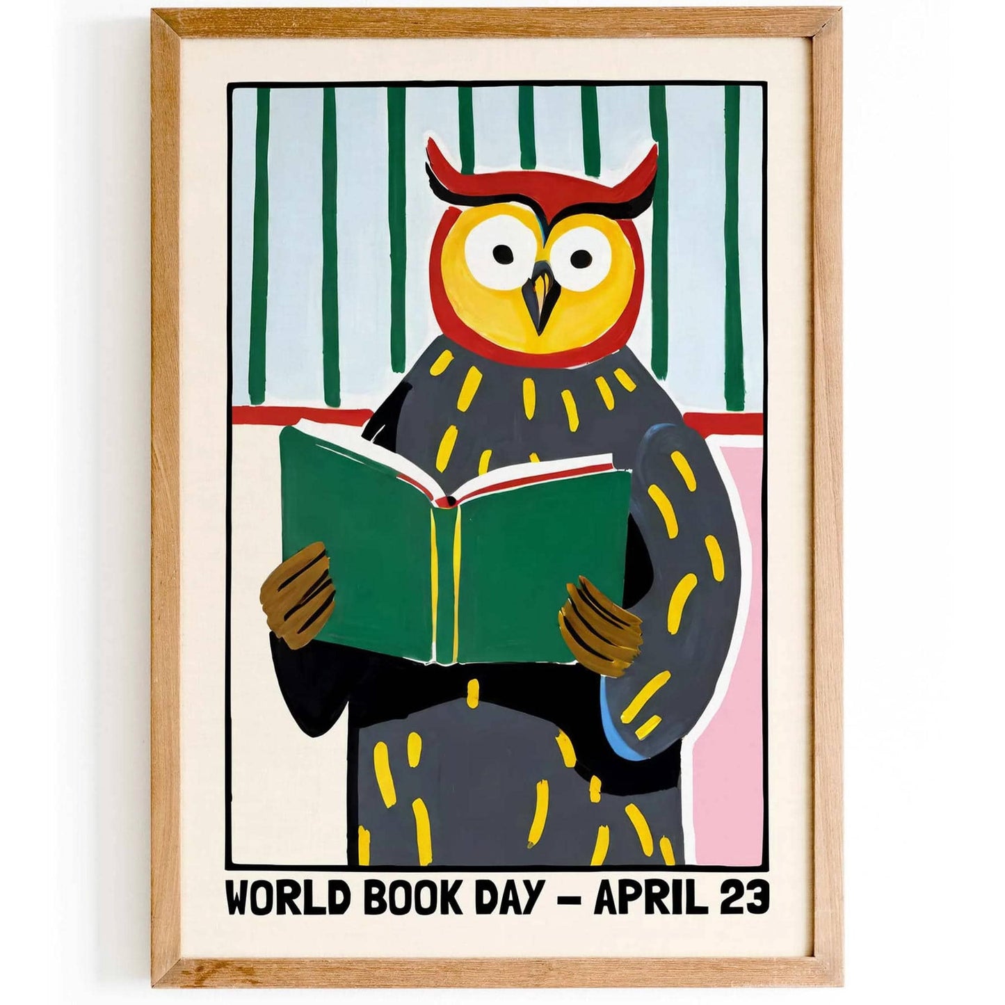 World Book Day Owl Poster Print