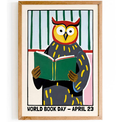 World Book Day Owl Poster Print