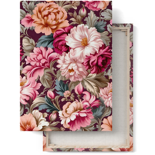 Victorian Blossom Floral Canvas Print