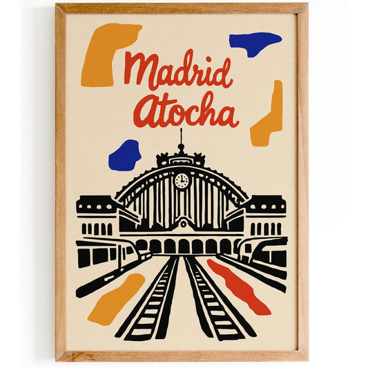 Madrid Atocha Railway Station Poster