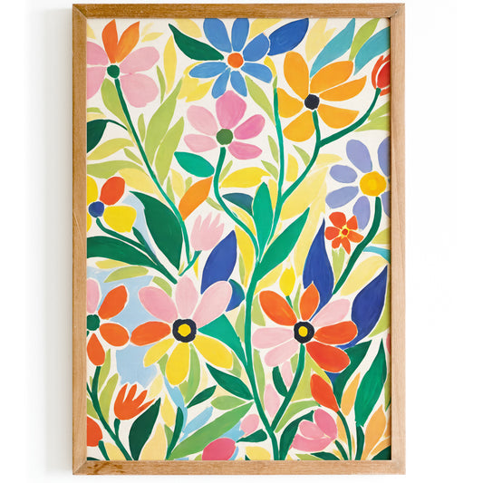 Colorful Floral Painting Art Print 2024