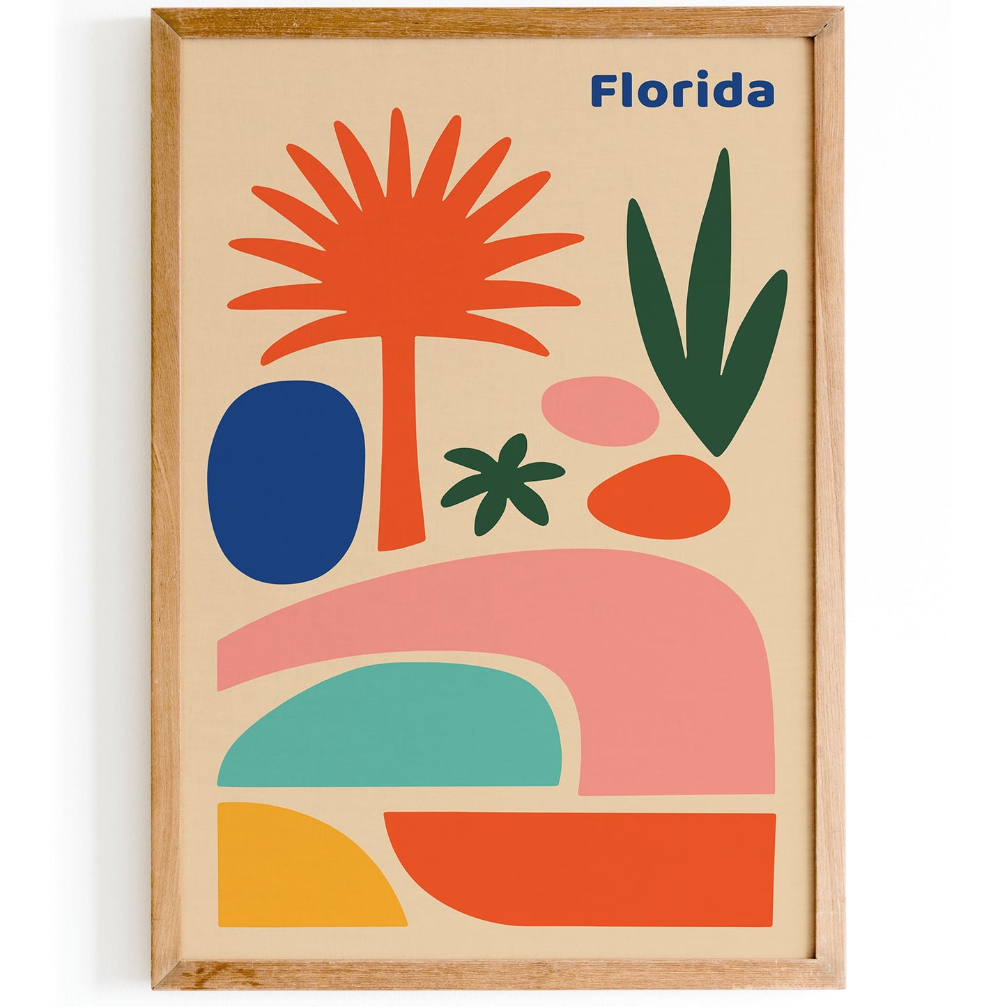 Florida Travel Poster - Mid Century Modern Wall Art