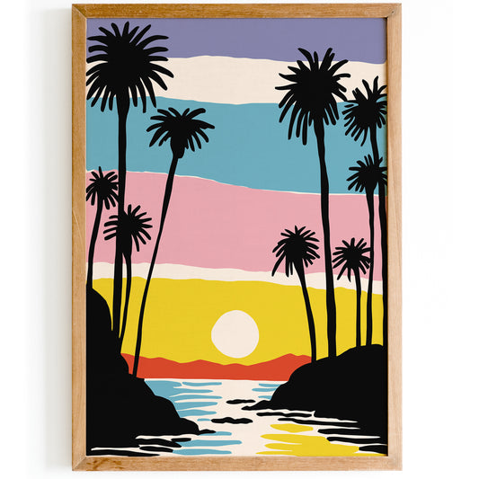 Sunset California Art Print