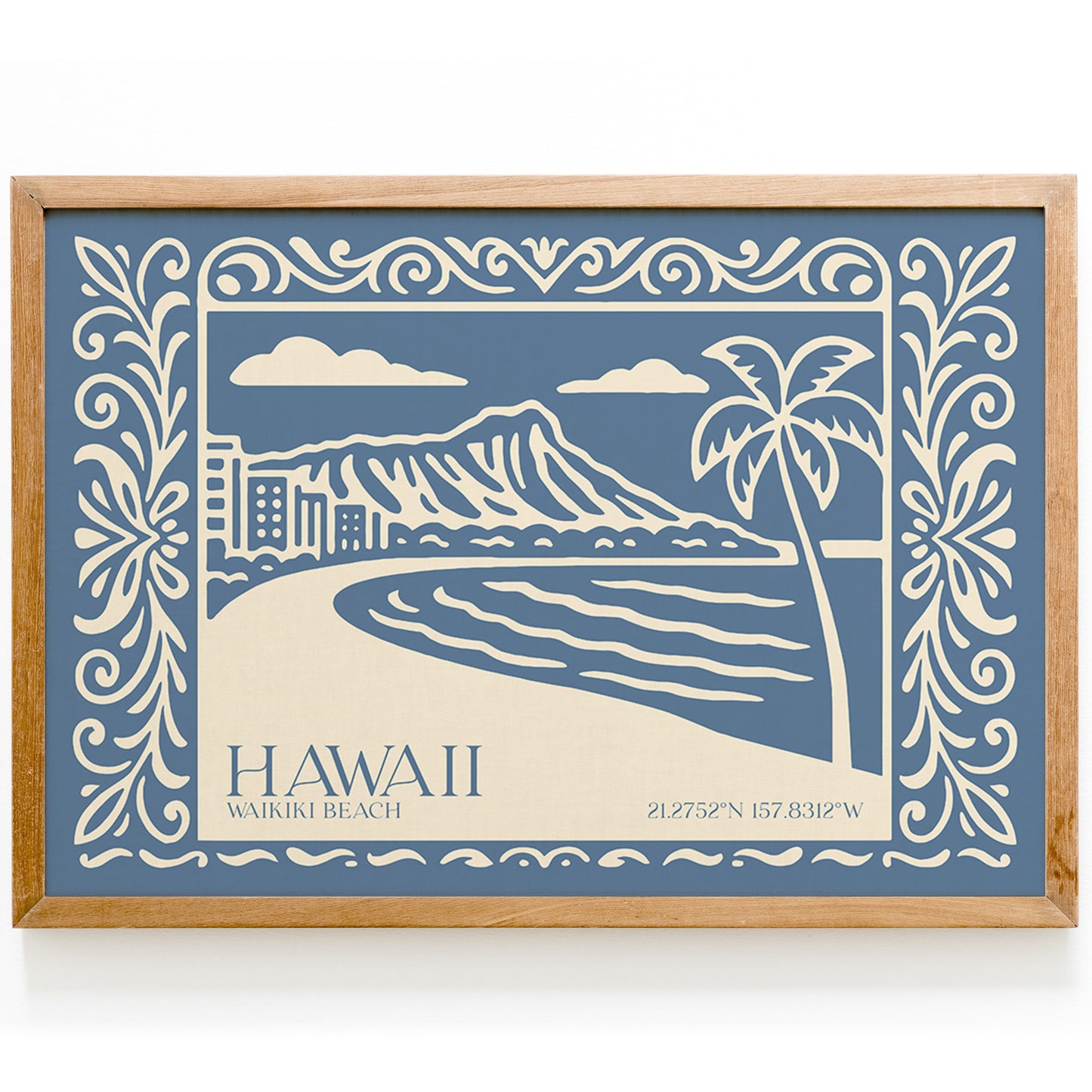 Waikiki Beach Hawaii Horizontal Print