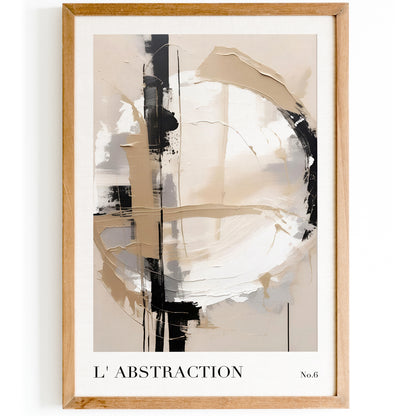 Beige Modern Abstract No.6 Poster