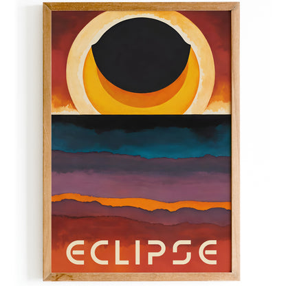 Solar Eclipse Art Print - Minimalist Wall Decor