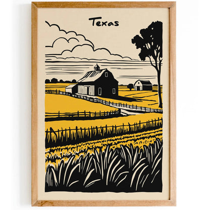 Texas Landscape Travel Art Print