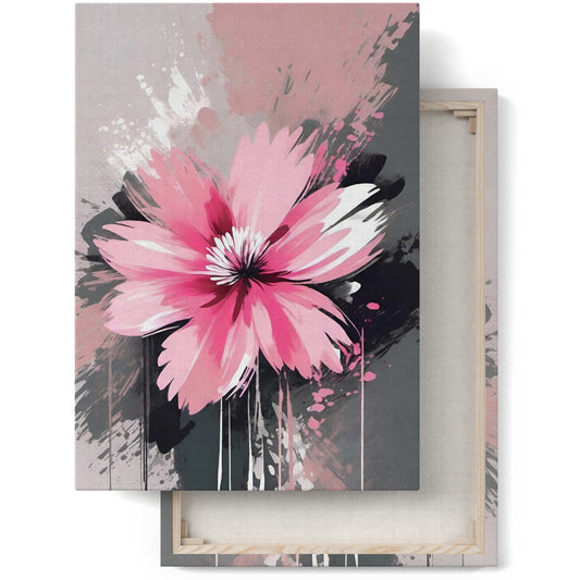 In Full Bloom: Pink Floral Canvas Wall Art