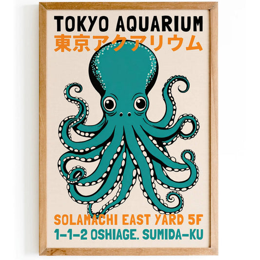 Tokyo Aquarium Retro Poster