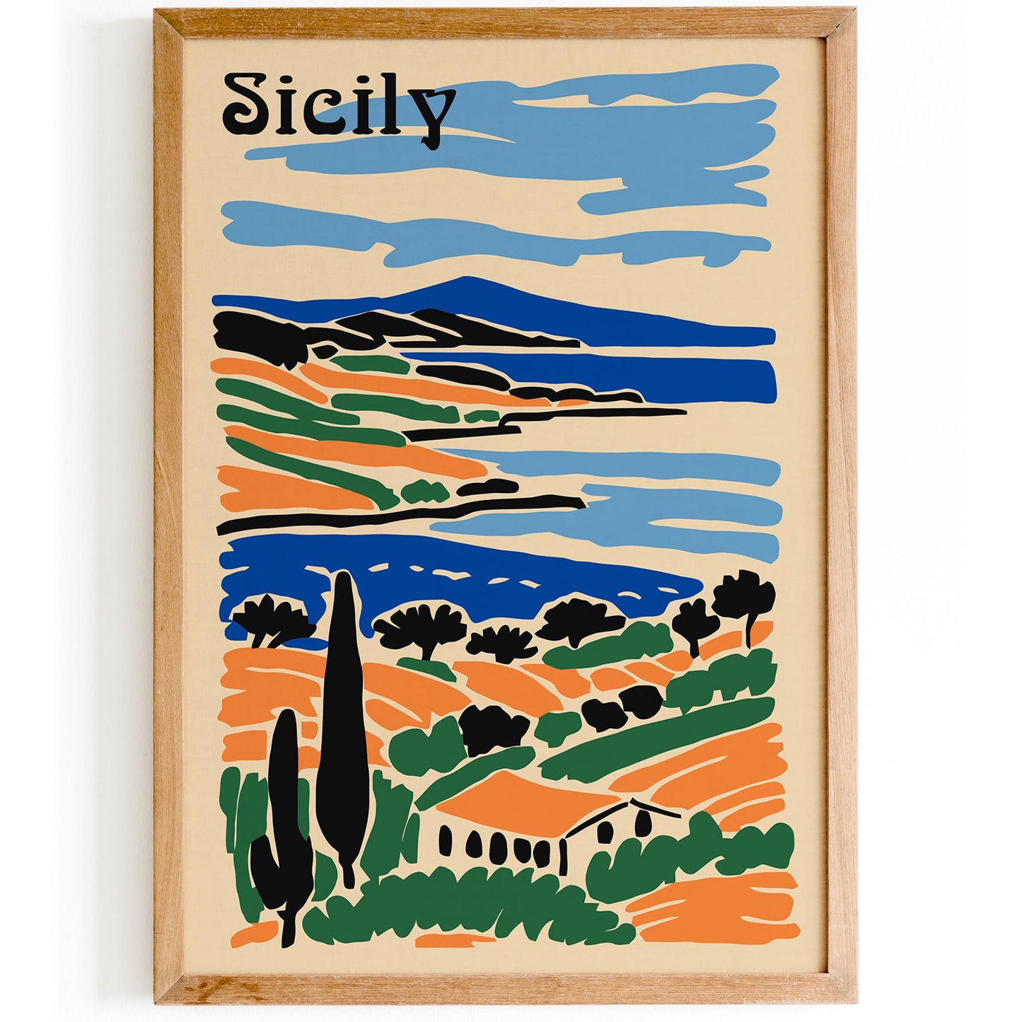 Sicily Tropical Scenic Poster