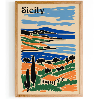 Sicily Tropical Scenic Poster
