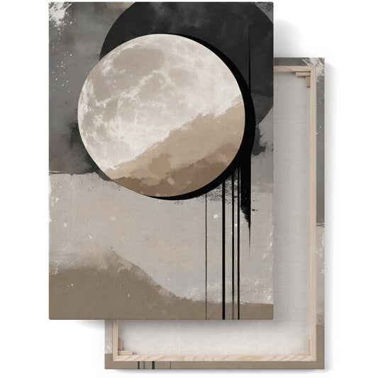 Modern Abstract Lunar Canvas Art Print