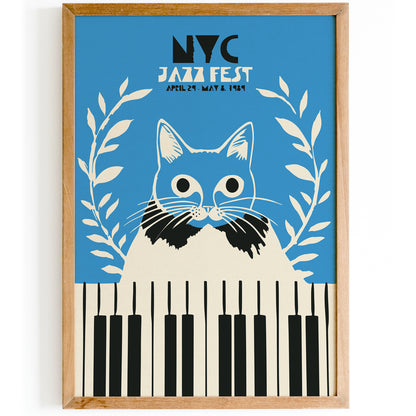 NYC Jazz Fest Retro Music Poster