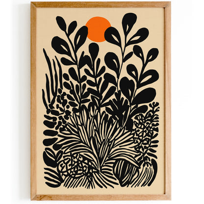 Black Botanical Wall Art Print 2025