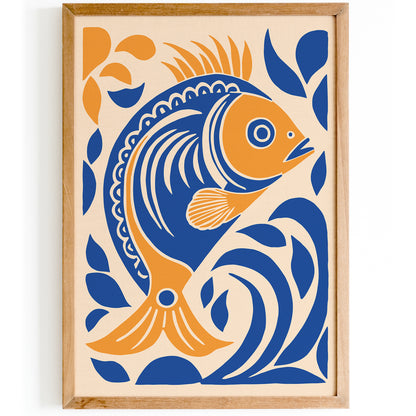 Gold Fish Kids Room Decor Print