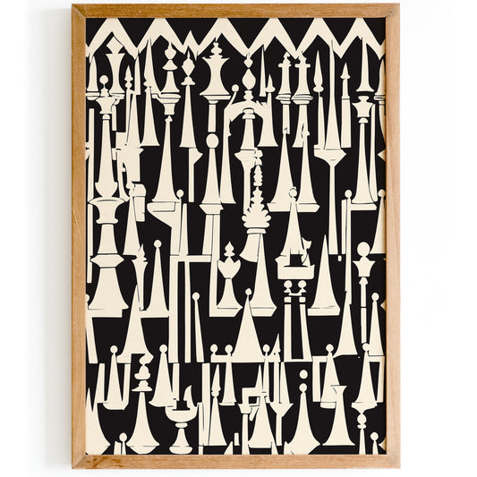 Art Deco Chess Poster Print