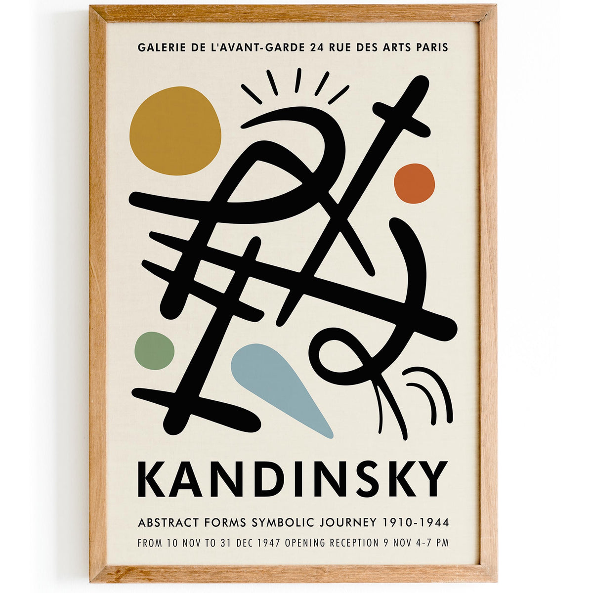 Kandinsky Paris Exhibition Art Poster