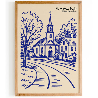 Hampton Falls New Hampshire Travel Poster