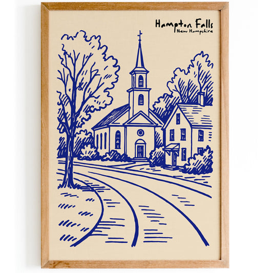 Hampton Falls New Hampshire Travel Poster