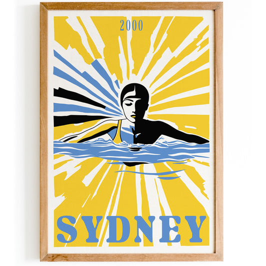 Sydney 2000 Swimmer Wall Art Print