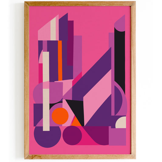 Abstract Still Life Pink and Purple Poster