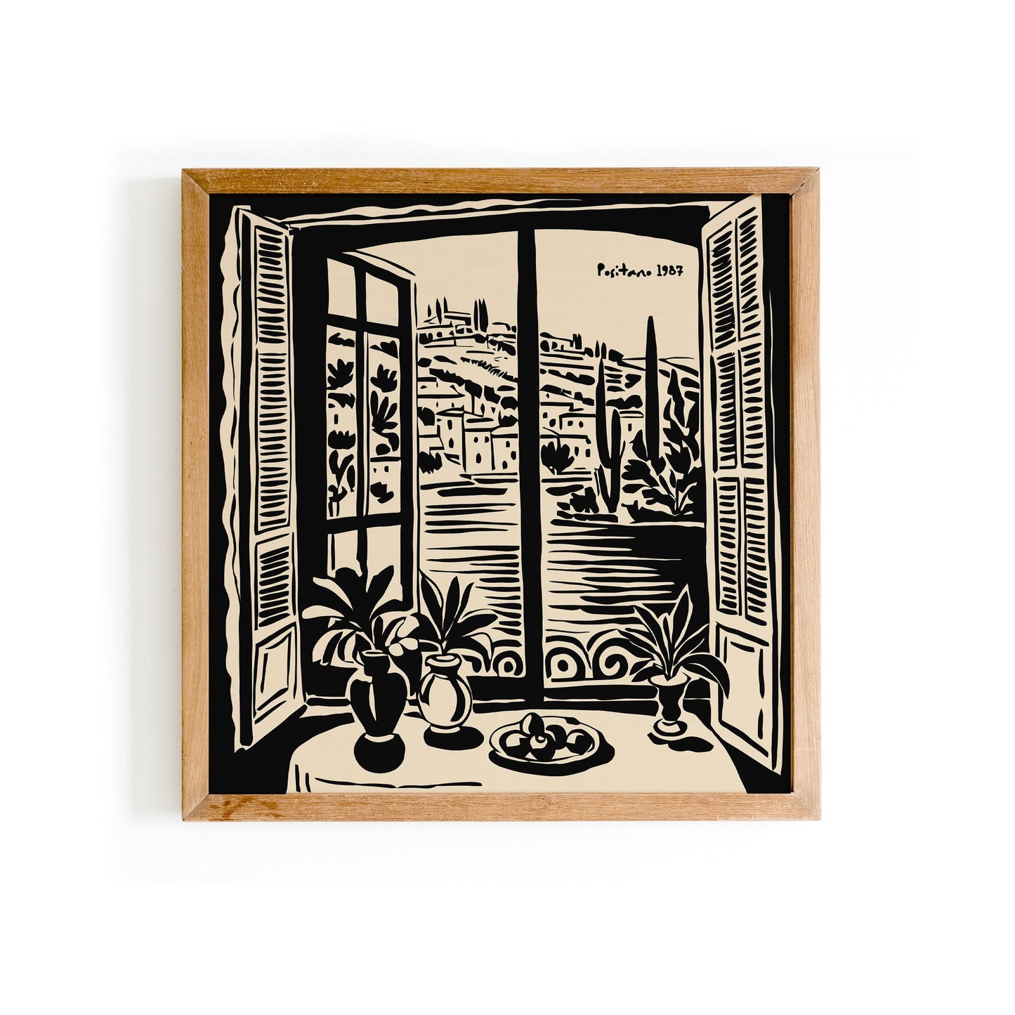 Positano Coastal Wall Art Print