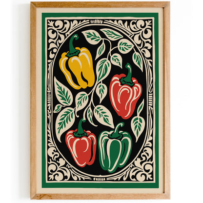 Paprika Kitchen Print - Colorful Vegetable Art