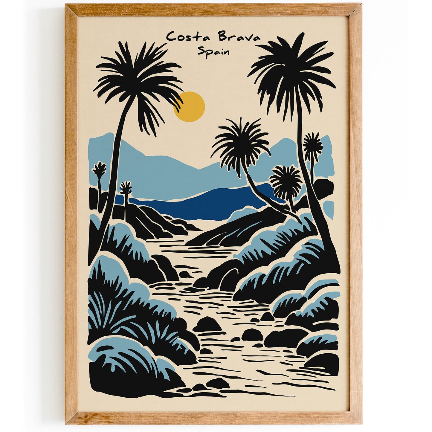 Costa Brava Spain Tropical Poster