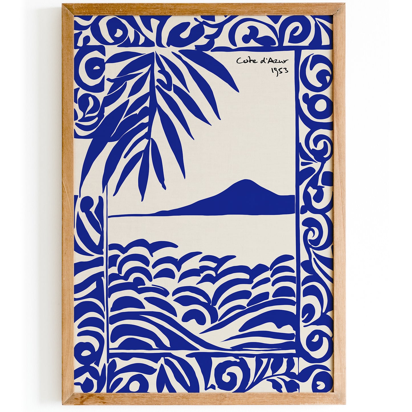 Blue Indigo Cote d'Azur 1953 Poster