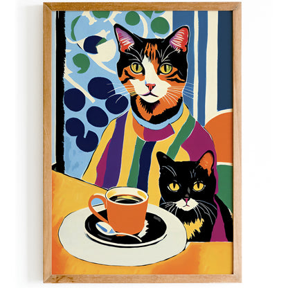 Cute Coffee Cat Art Print