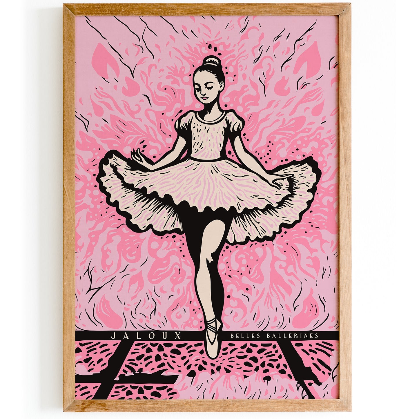 Jaloux French Ballerina Pink Poster