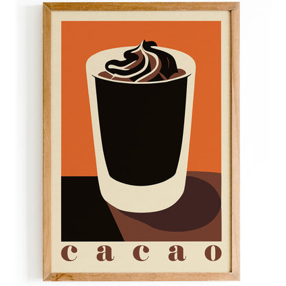 Cacao Minimalist Retro Poster