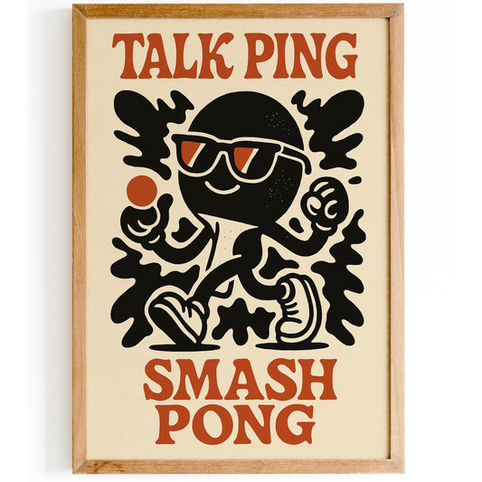 Smash Pong Retro Poster